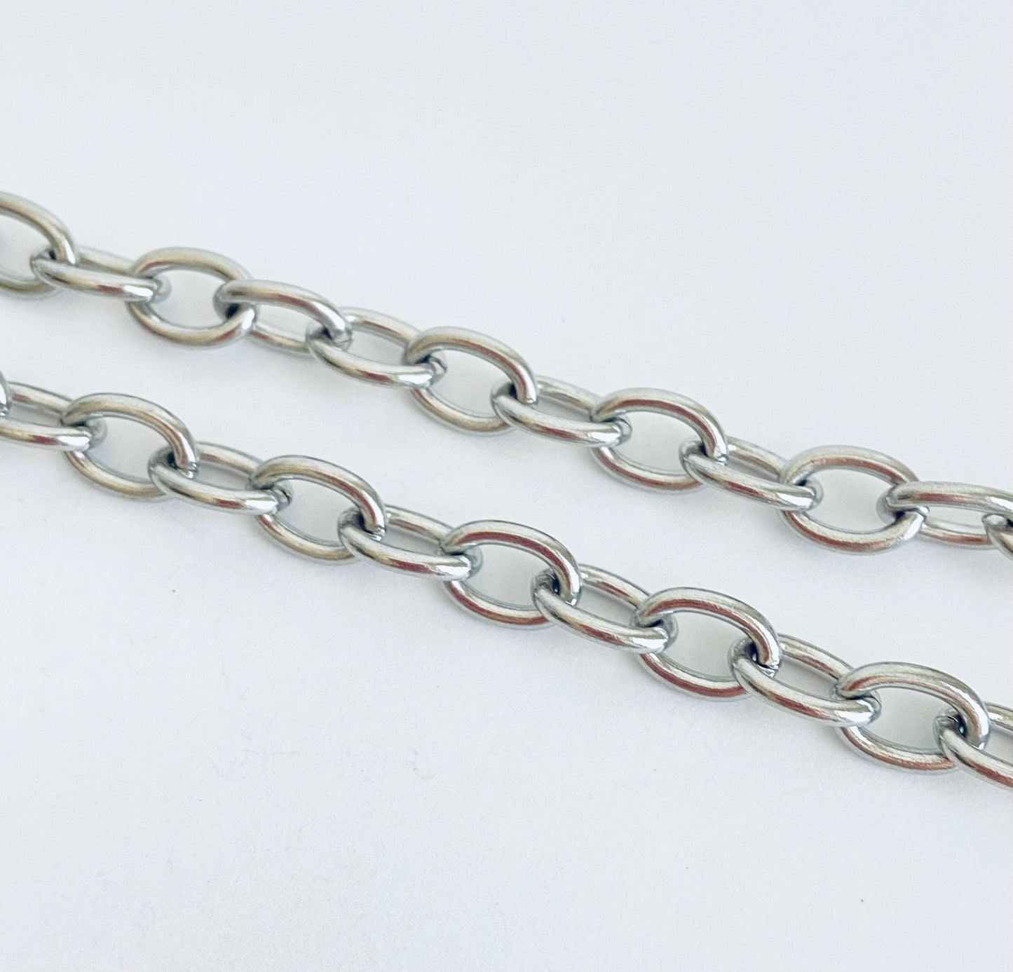 8x10mm Chunky Stainless Steel Oval Chain