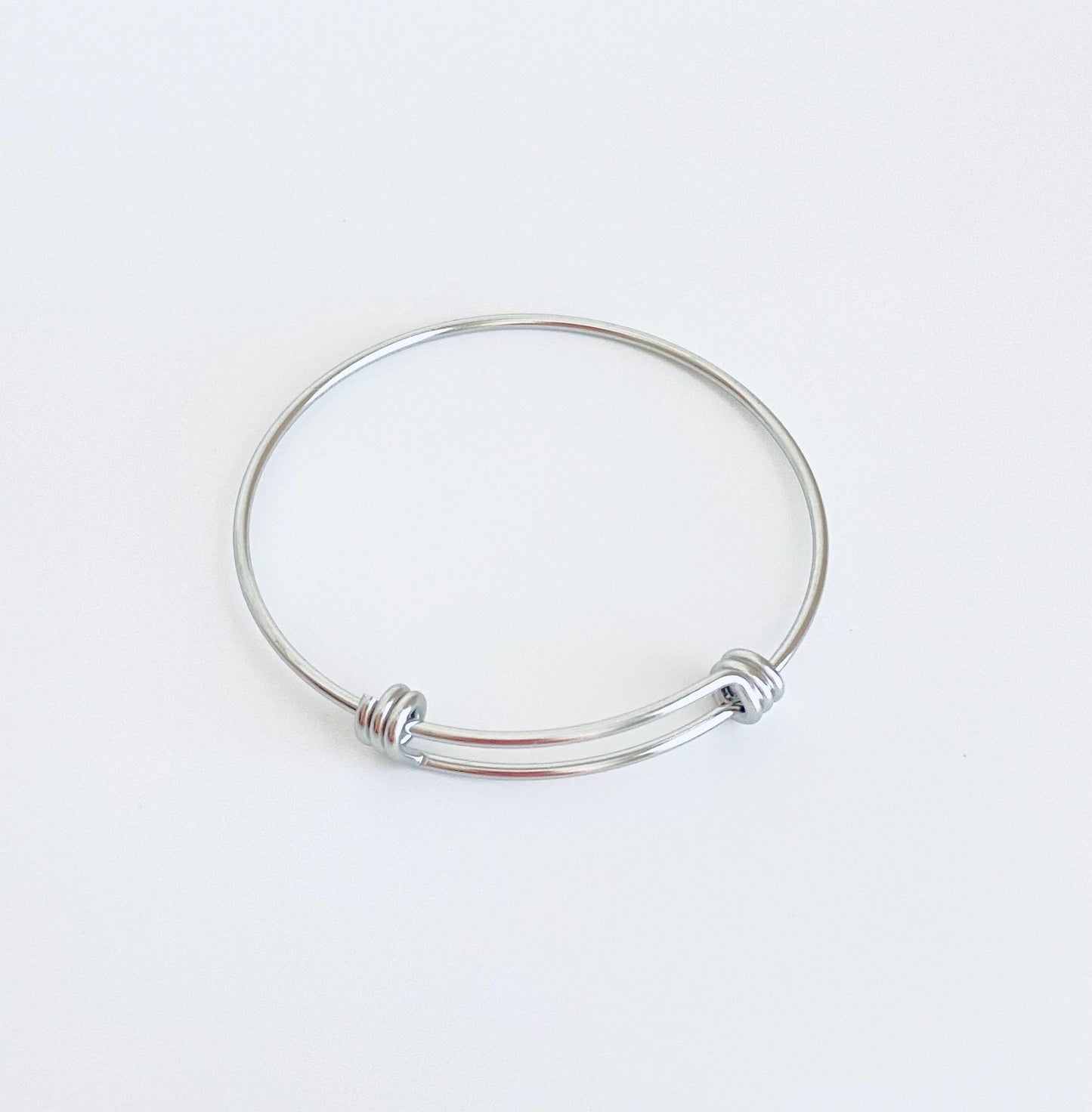 Stainless Steel Adjustable Bangle Bracelet
