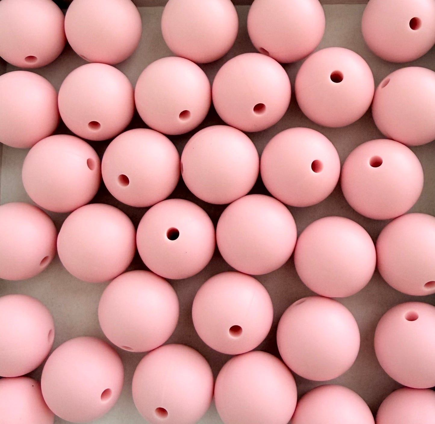 15mm Pink Silicone Beads • Pink Round Beads (Sold by Piece) for Jewelry Making, Keychains & DIY Crafts