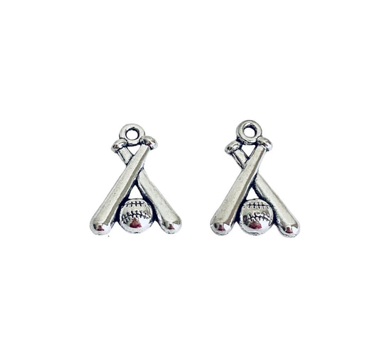 Base Metal Baseball Bats Charm