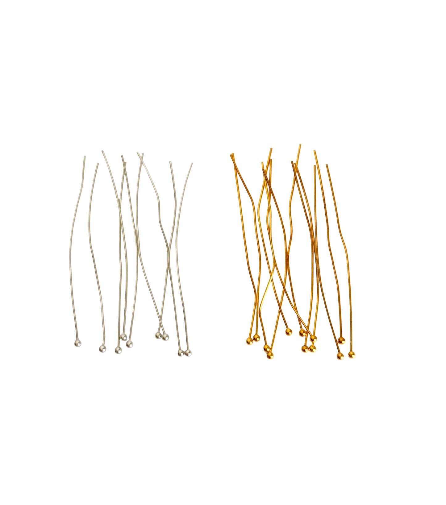 Base Metal Ball Head Pin (24 gauge) • 0.6mm x 50mm Head Pins