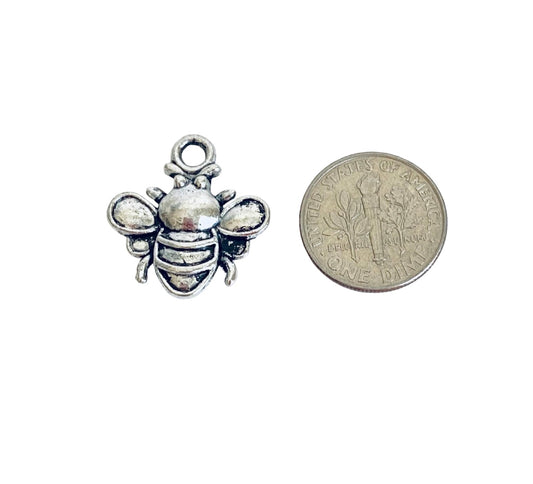 Base Metal Small Honey Bee Charms
