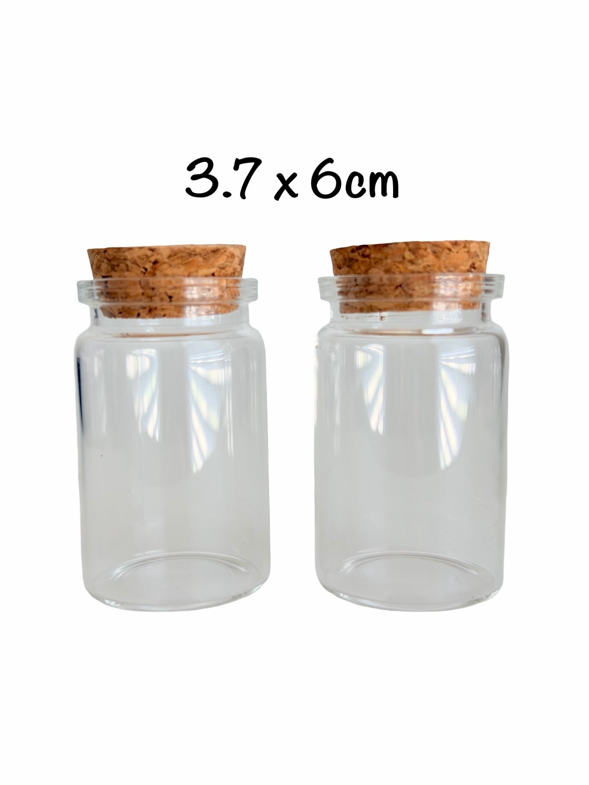 Mini Glass Bottles with Cork Stoppers • Small Clear Glass Vials for Crafts