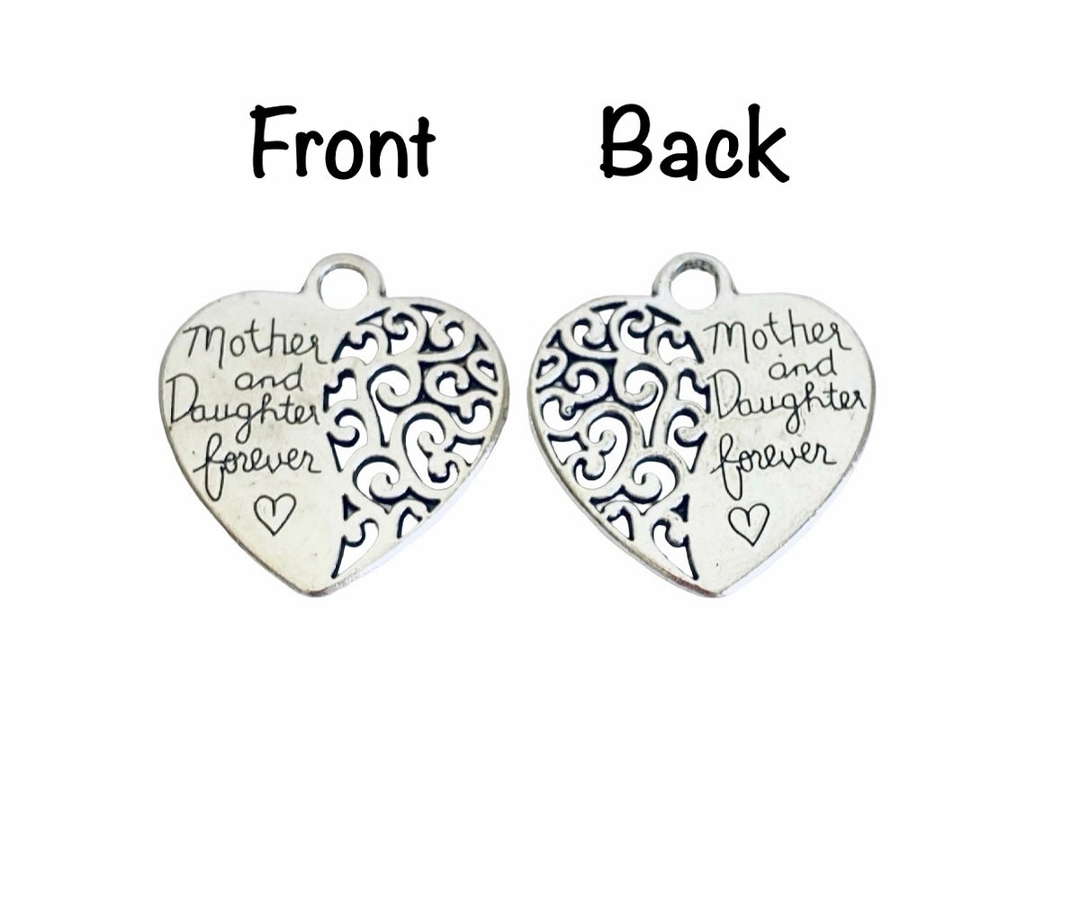 Base Metal Mother and Daughter Forever Charm