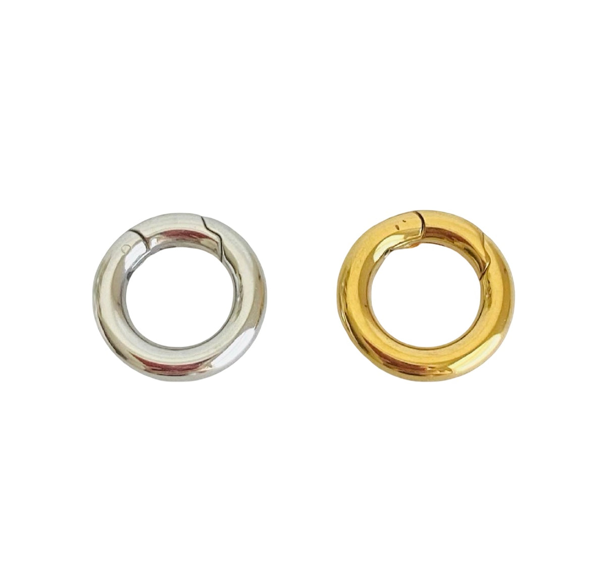 12mm Charm Holder Connector • Stainless Steel • Gold over Stainless Steel • Sold Individually