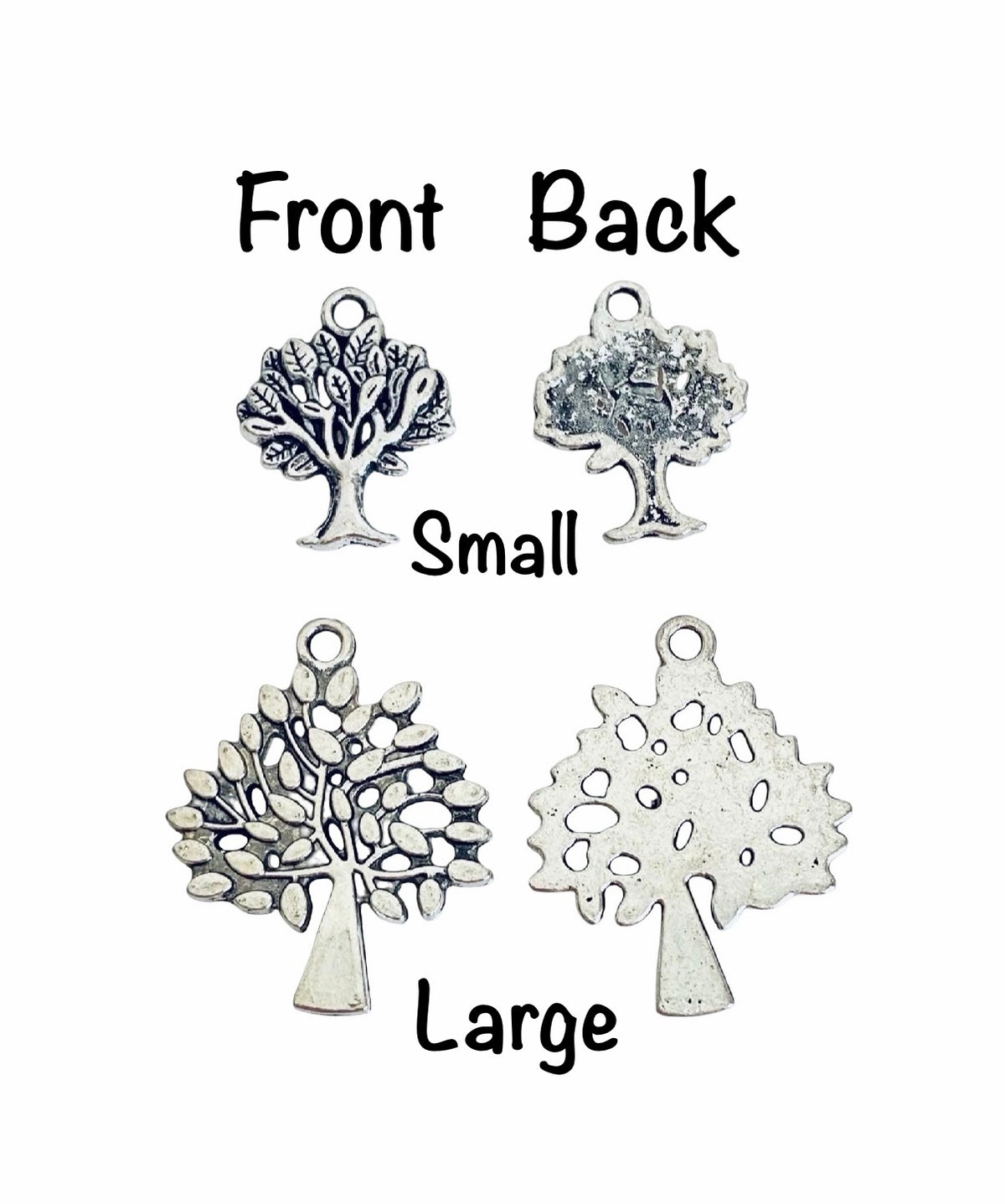 Base Metal Tree Charms (Small & Large Size)