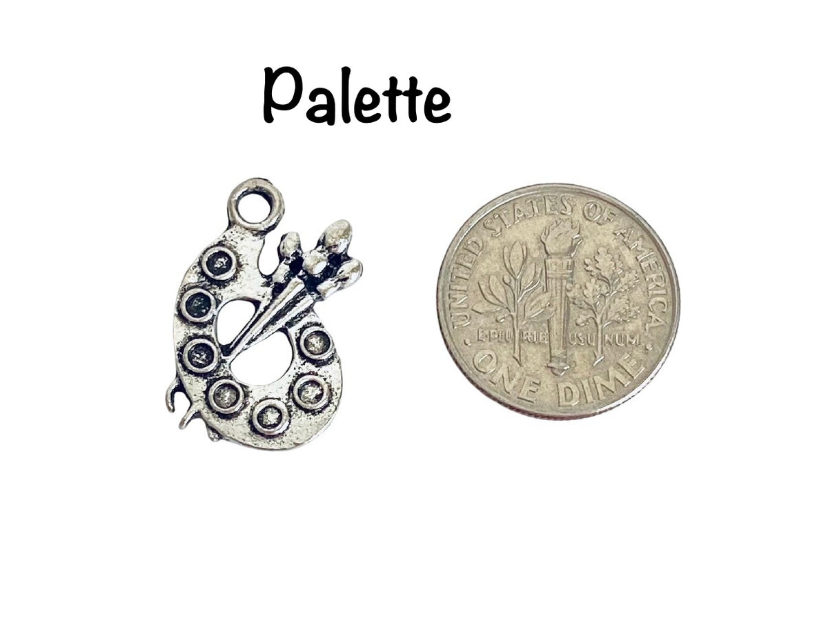 Base Metal Crayons or Painting Palette Charm