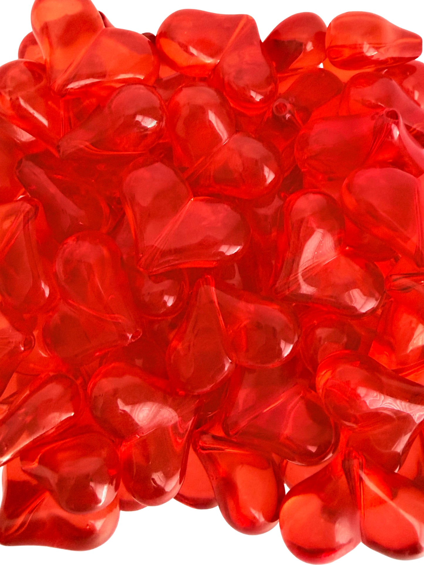 21mm Acrylic Puffy Heart Bead