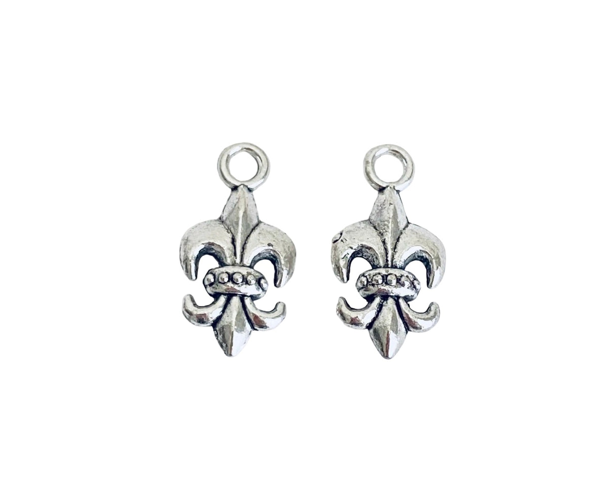 Base Metal Large Fleur de Lis Charm