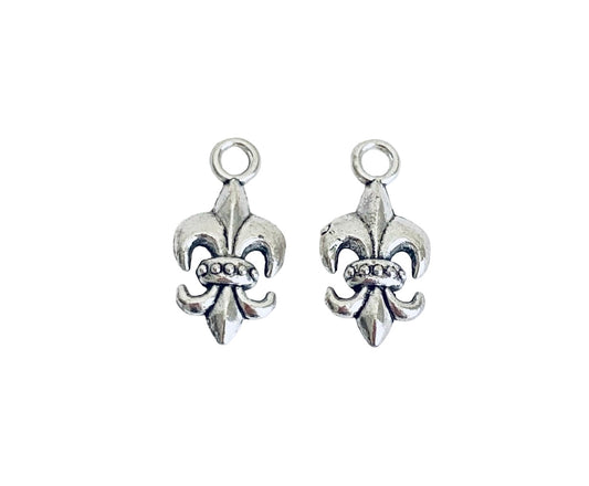 Base Metal Large Fleur de Lis Charm