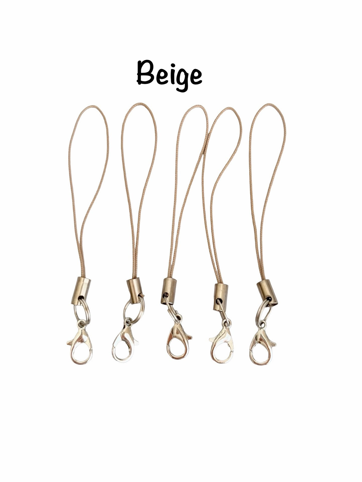 Small Cell Phone Charm Strap with Split Ring & Lobster Clasp • Phone Charm Holder
