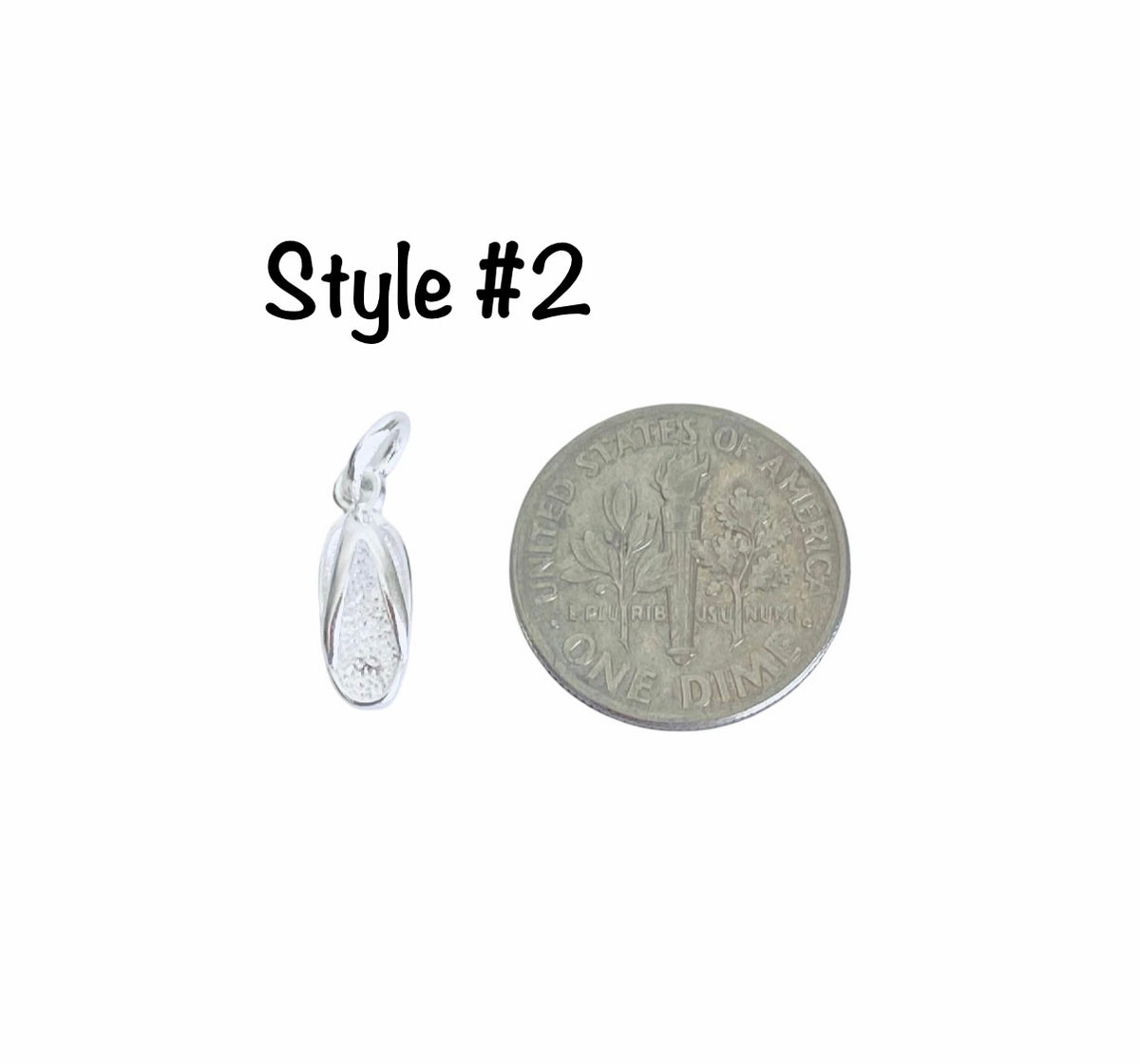 Sterling Silver Flip Flop Charm • Sold Individually