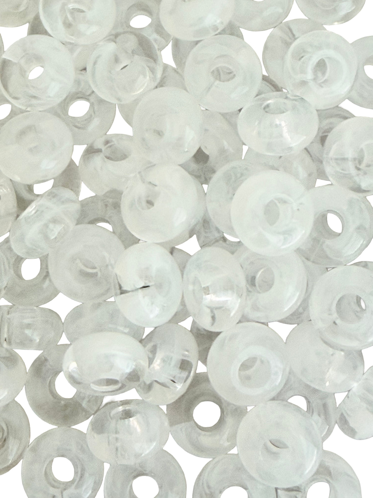 14mm Big Hole Acrylic Rondelle Beads • Assorted Color Donut-Shaped Beads for Jewelry Making
