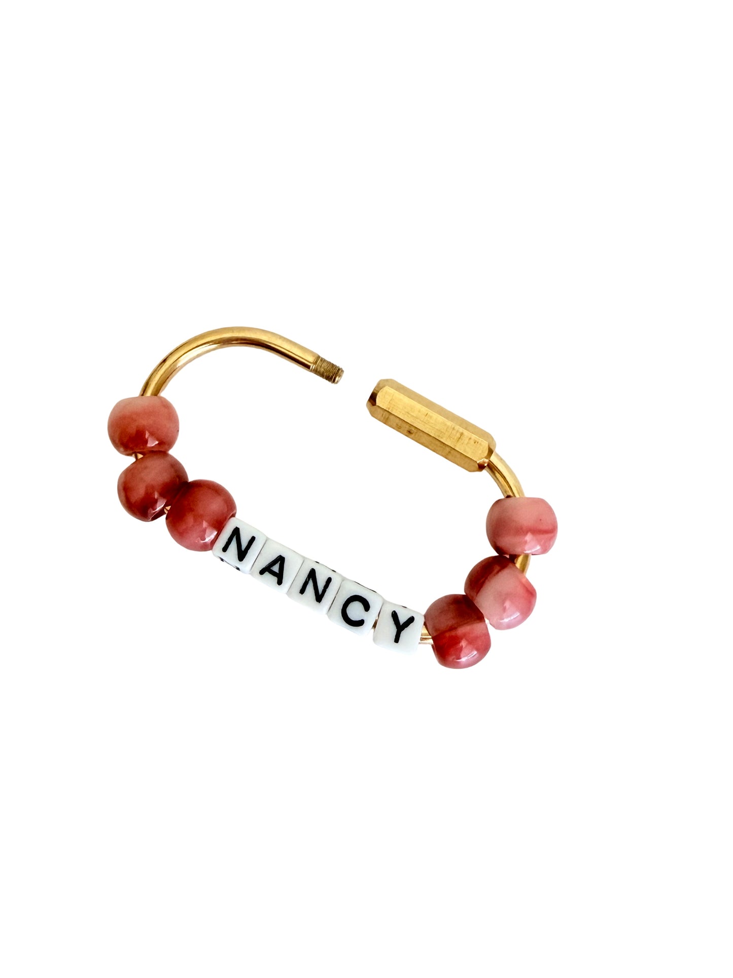 Personalized Name Bag Charm with Screw-On Clasp