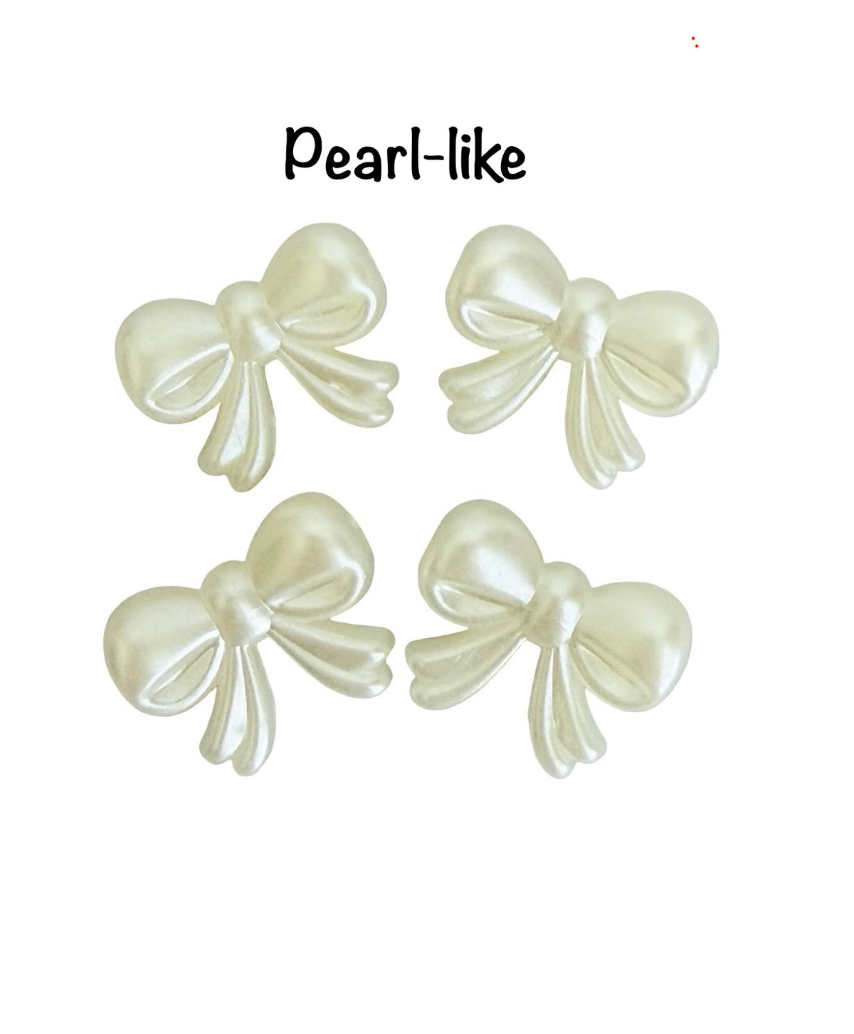 Acrylic Bow Beads • Horizontal Hole Beads for Jewelry Making • Faux Pearl OR Random Mix of Translucent