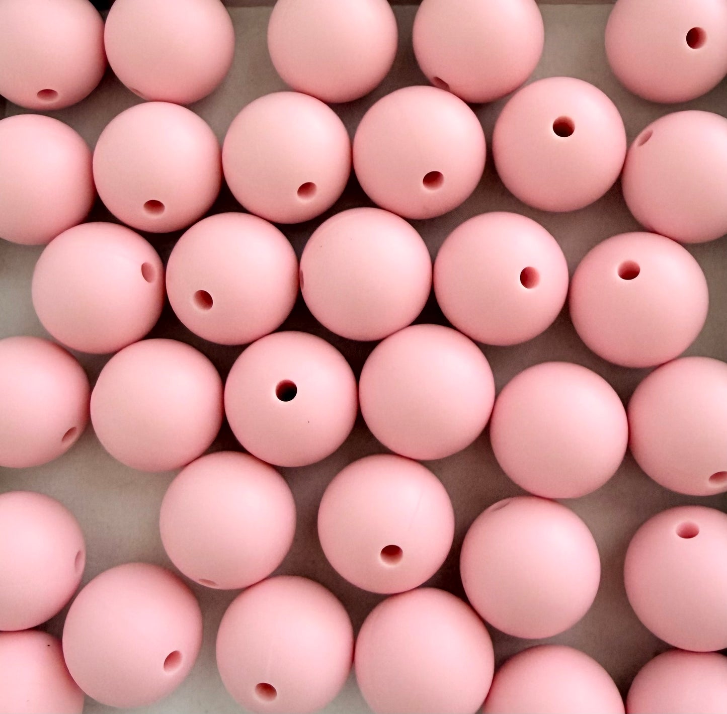 15mm Pink Silicone Beads • Pink Round Beads (Sold by Piece) for Jewelry Making, Keychains & DIY Crafts