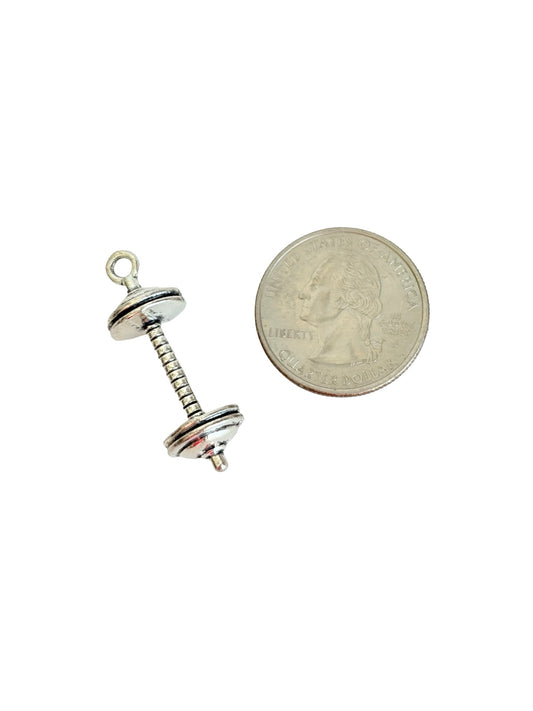 Base Metal Large Dumbbell Charm