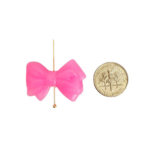 Acrylic Translucent Bow Beads • Random Mix Color Beads for Jewelry Making