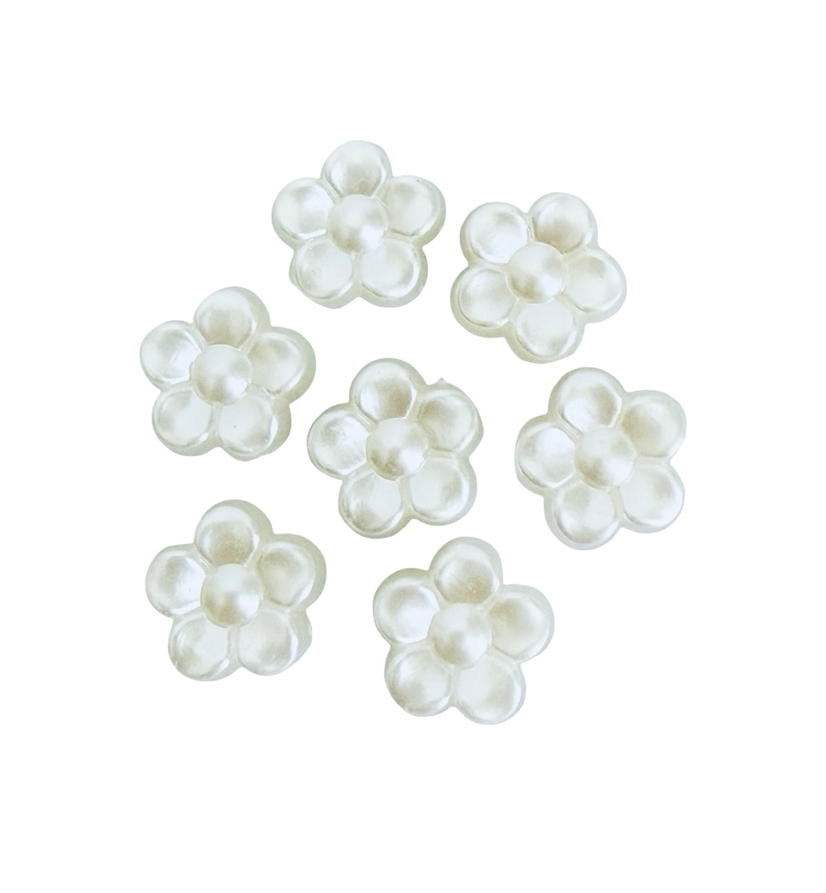 12mm Faux Pearl Flower Beads for Jewelry Making