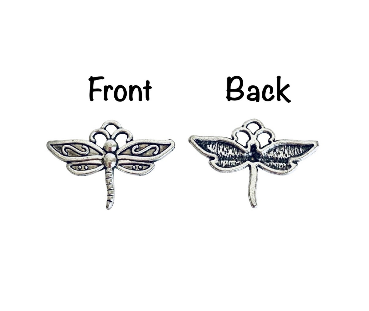 Base Metal Small Dragonfly Charm