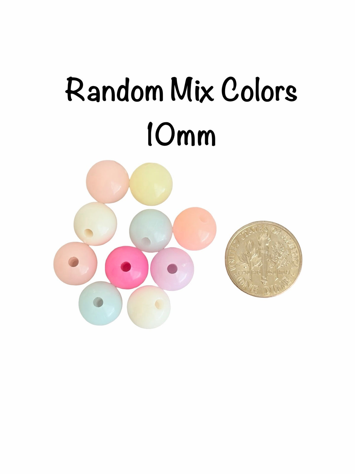 Acrylic Round Beads • Solid or Random Mix of Translucent Colors • 6mm, 8mm & 10mm Round Beads for Jewelry Making