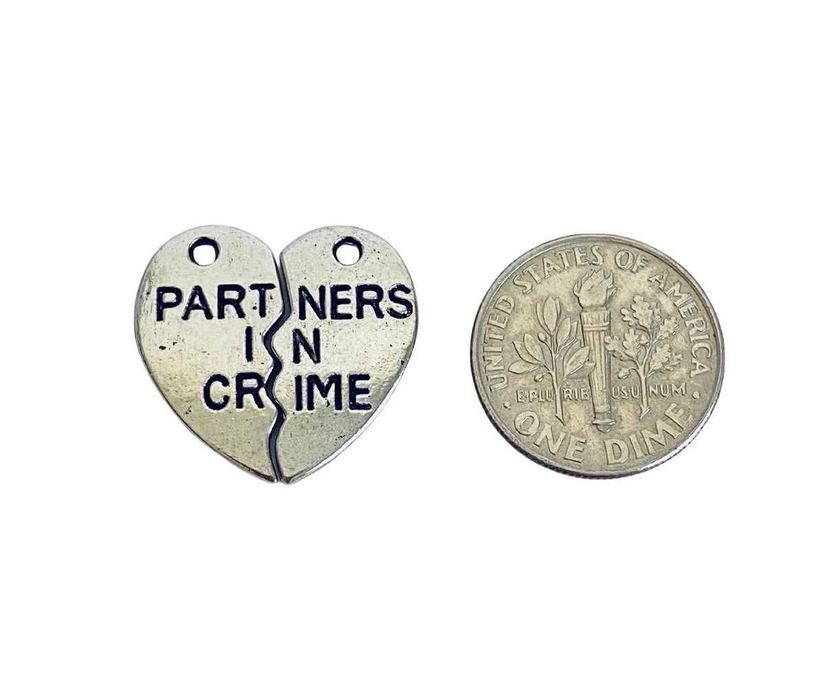 Base Metal Partners in Crime Charm (1 set)