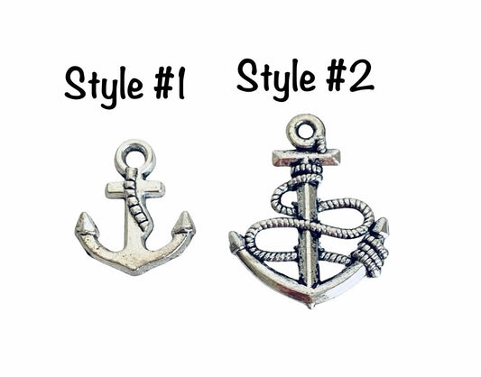 Base Metal Anchor Charms