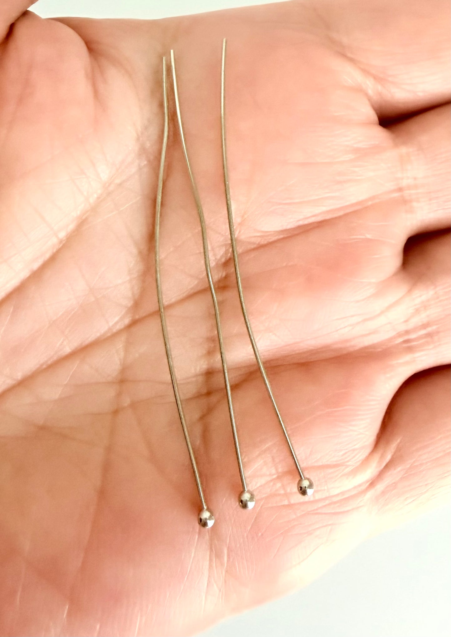 Base Metal Ball Head Pin (24 gauge) • 0.6mm x 50mm Head Pins