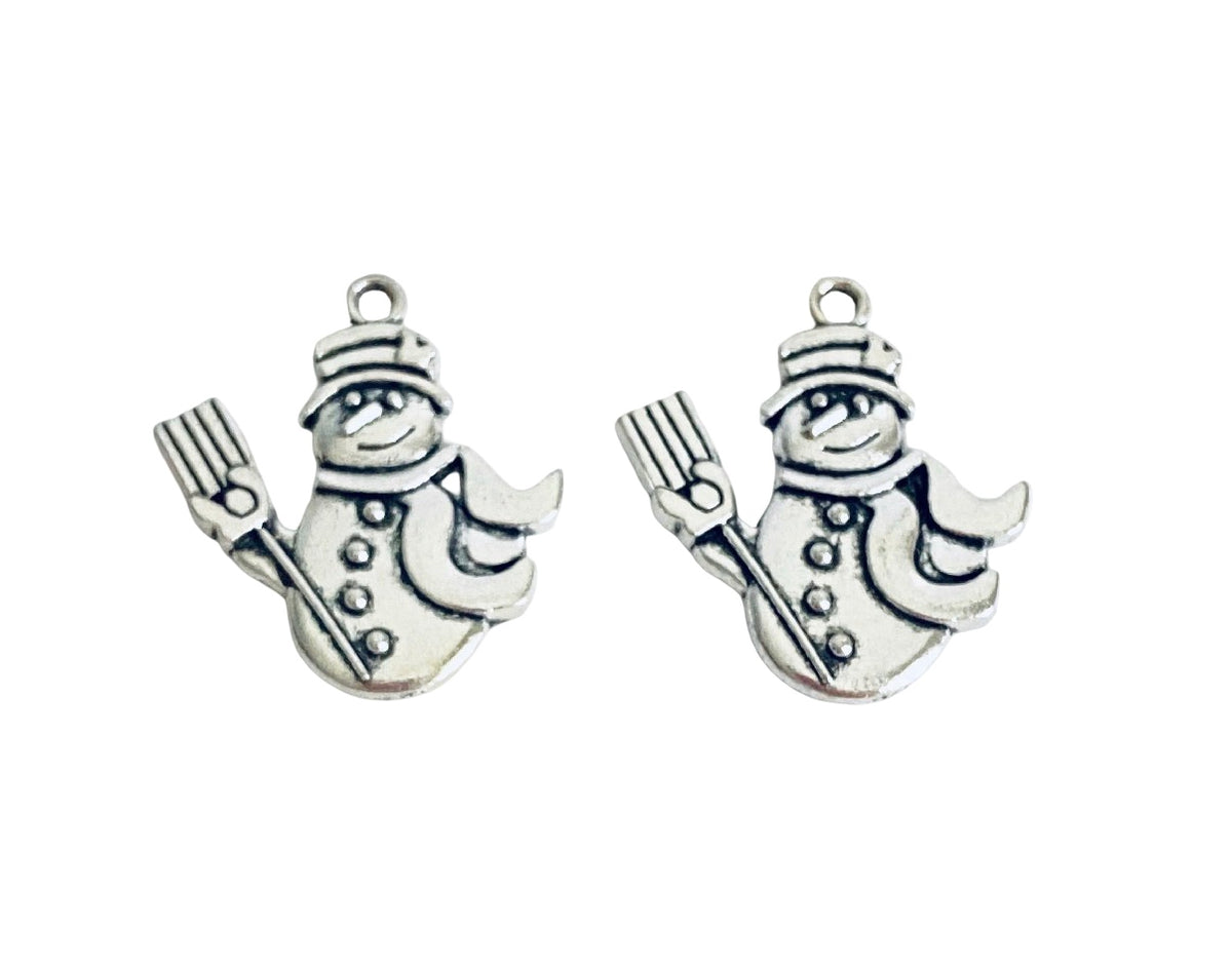 Base Metal Snowman Charm