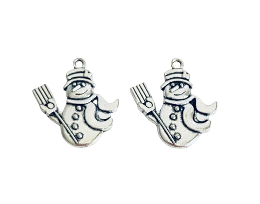 Base Metal Snowman Charm