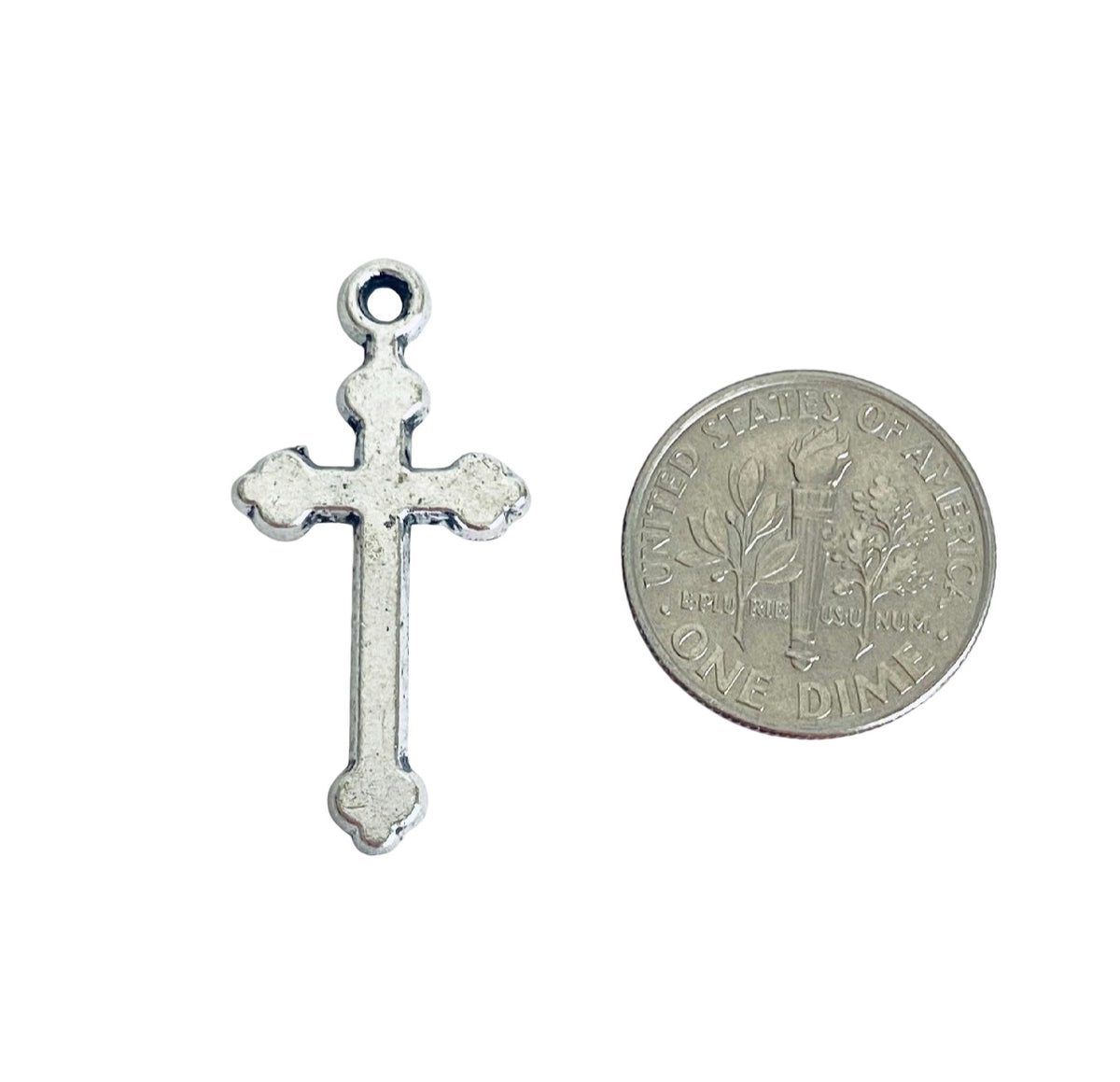 Base Metal Cross Charm
