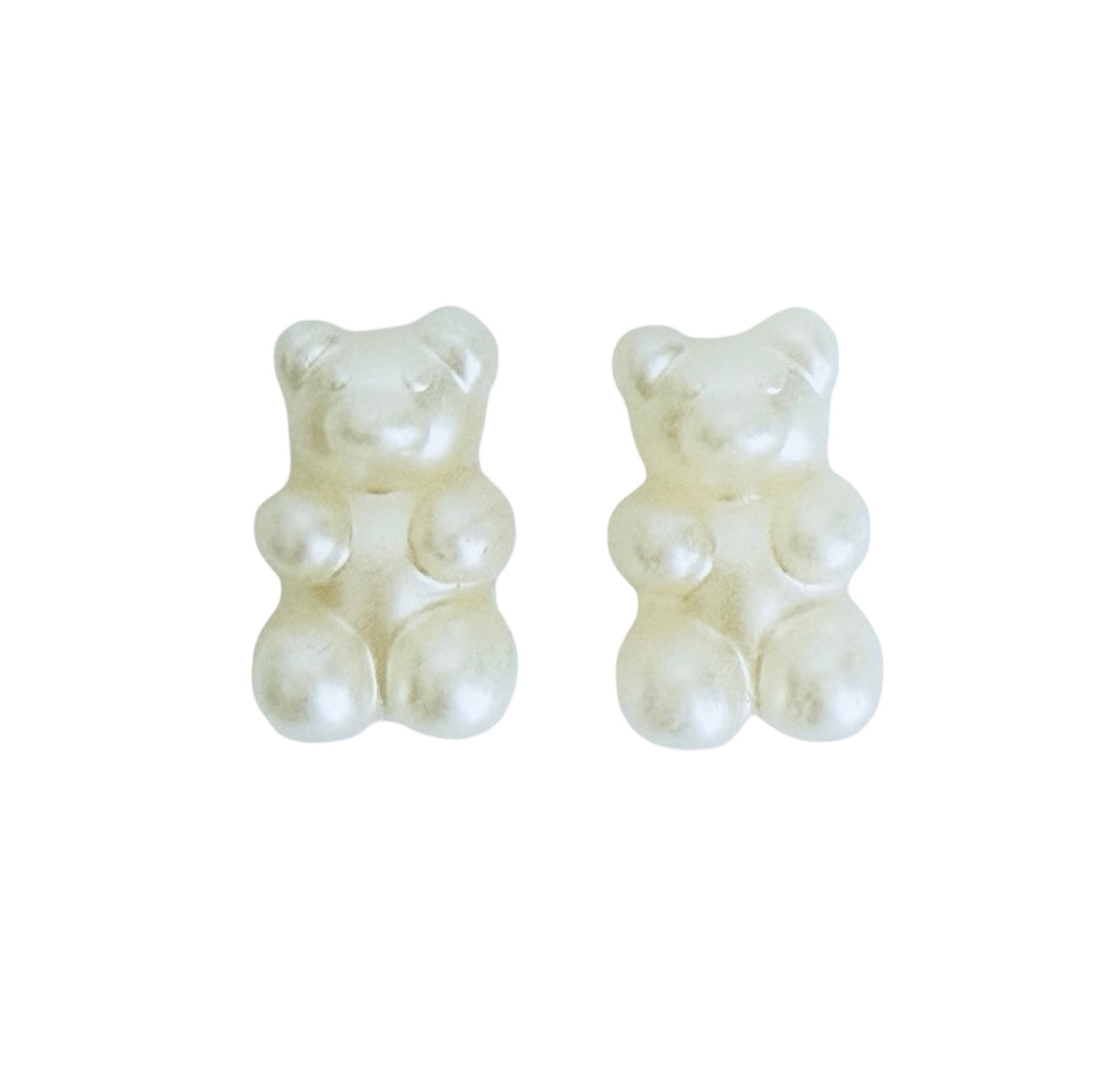 Faux Pearl Bear Beads for Jewelry Making