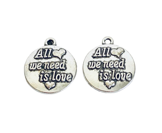 Base Metal “All we need is love” Charm