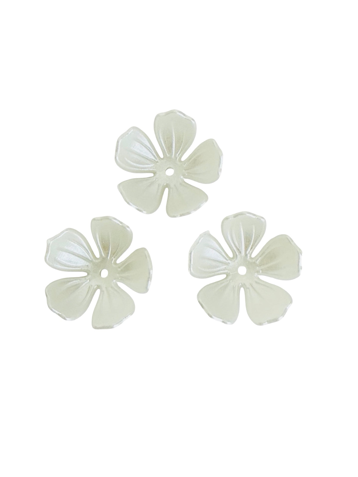 25mm 5-Petal Rounded Flower Beads • Acrylic Flower Beads for Jewelry Making & Crafts