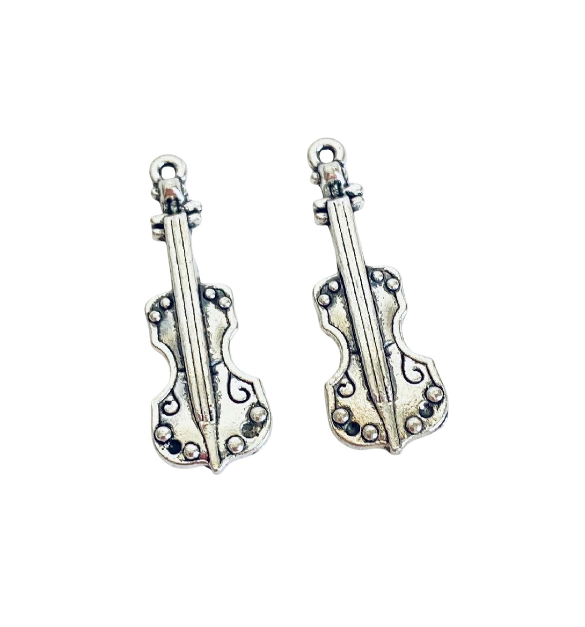 Base Metal Musical Instrument Charms (Saxophone • Trumpet • Guitar • Violin)