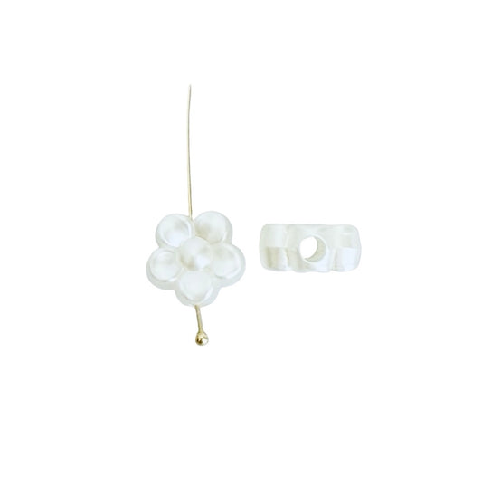 12mm Faux Pearl Flower Beads for Jewelry Making