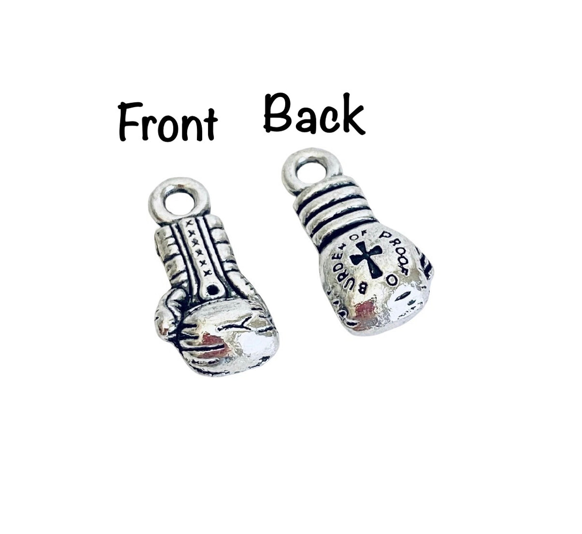 Base Metal Boxing Glove Charms