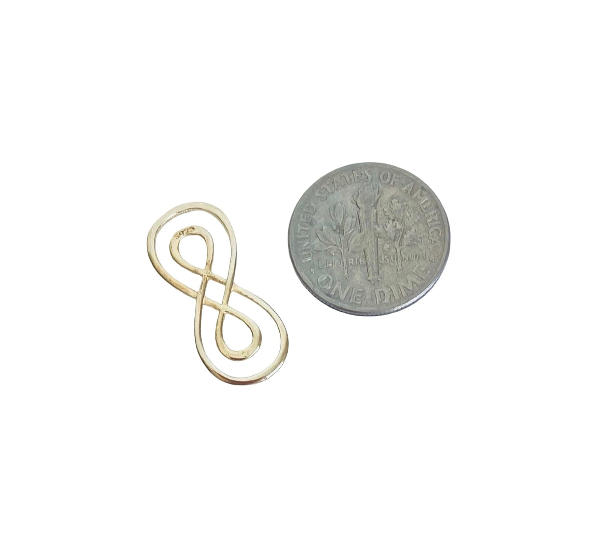Double Infinity Charm • Sterling Silver • Gold over Silver • Rose Gold over Silver • Sold Individually