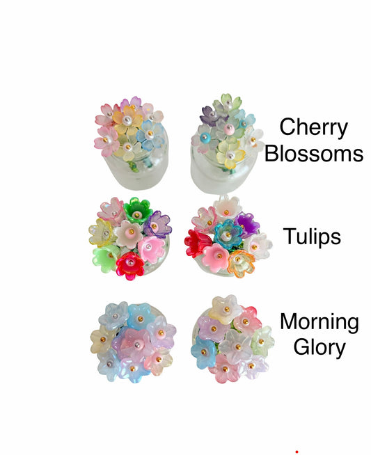 1.75” Mini Handmade Beaded Flower Charm • Assorted Styles