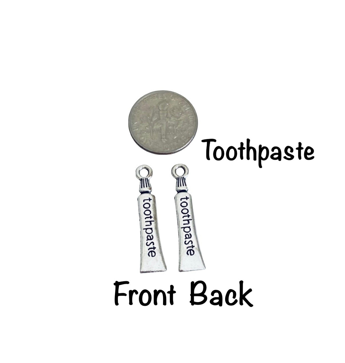 Base Metal Dentist Charms (Toothpaste • Floss • Toothbrush • Tooth)
