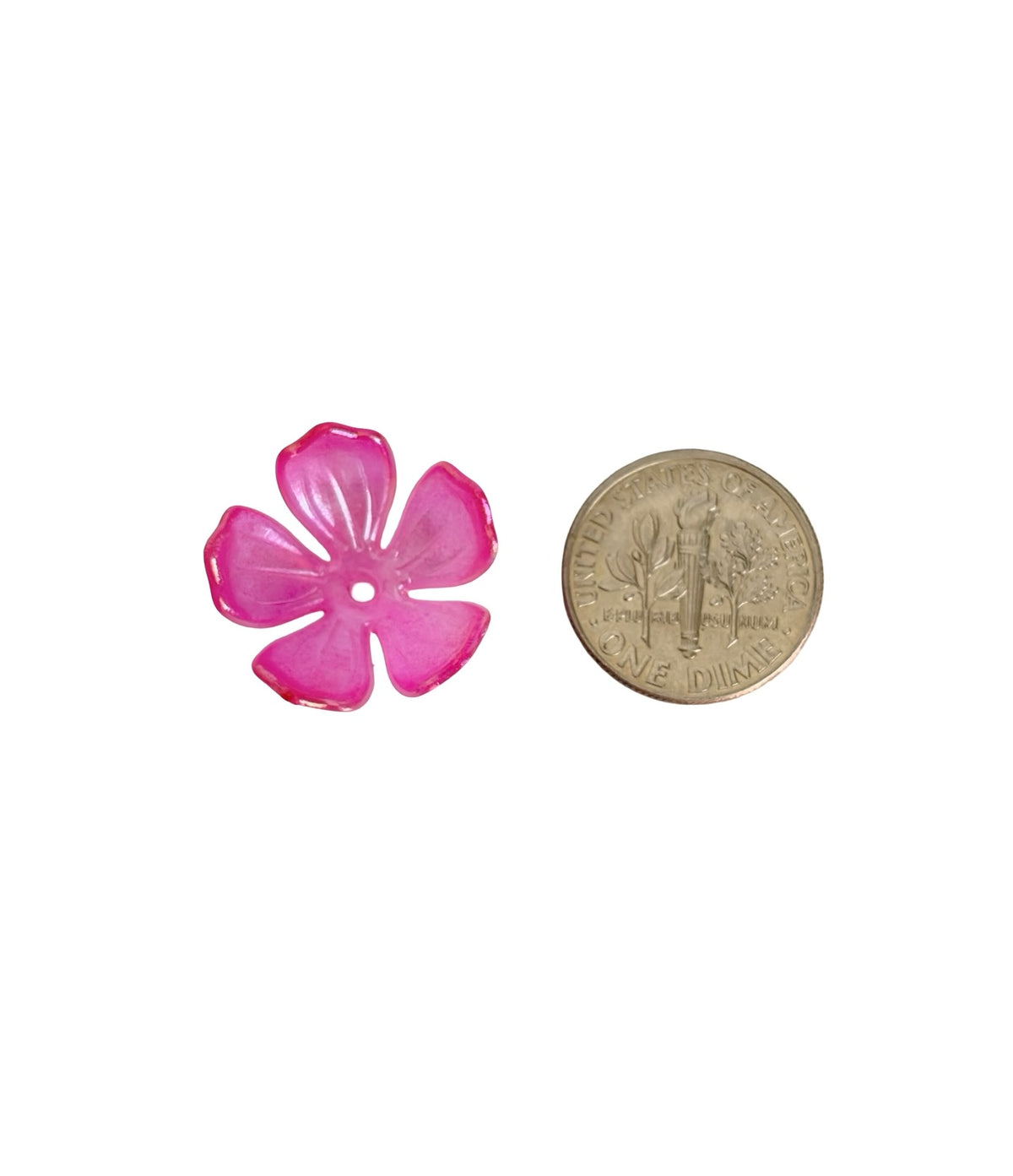 19mm 5-Petal Acrylic Rounded Flower Beads • Random Mix AB Colors for Jewelry Making & Crafts