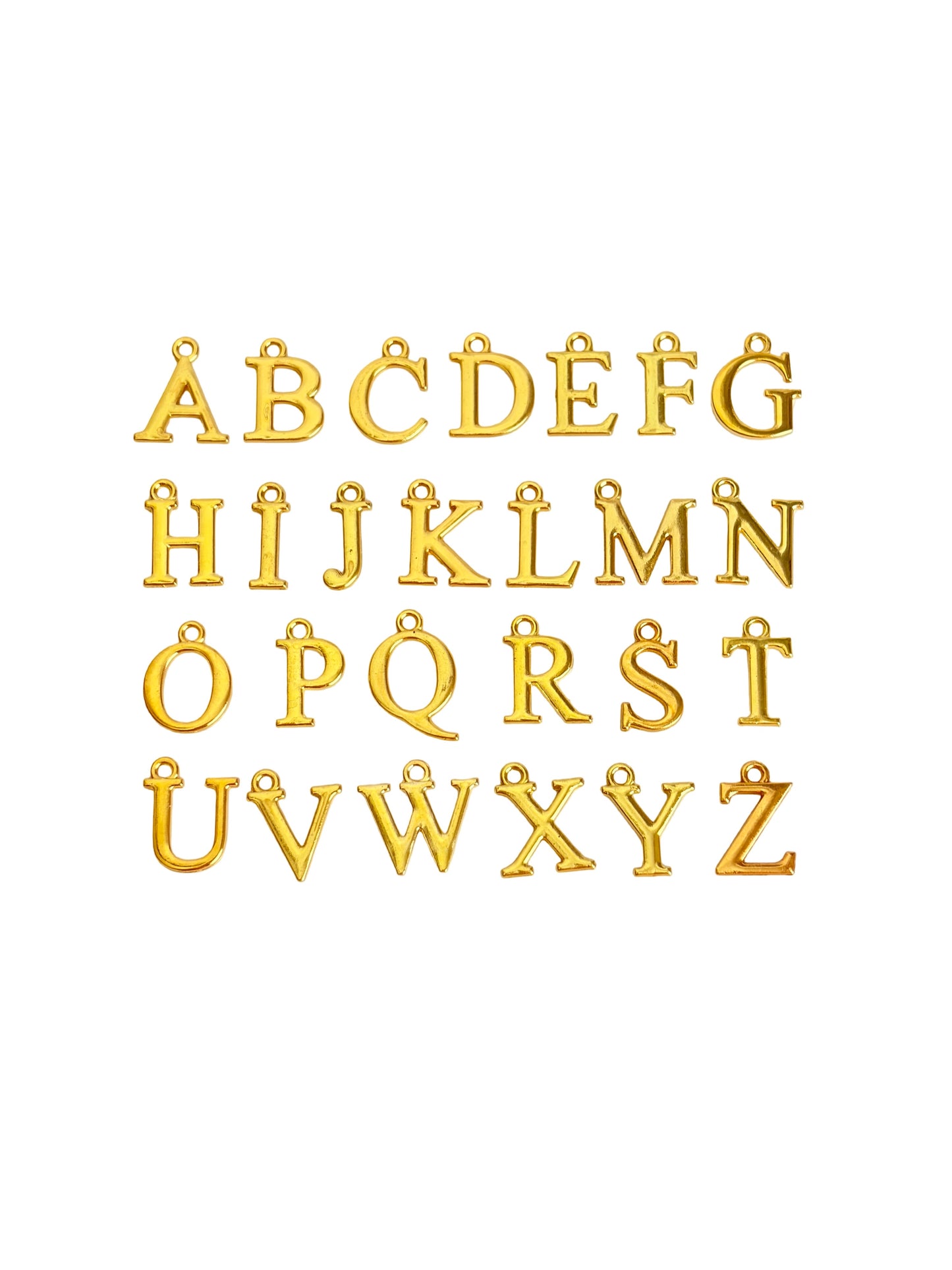 Base Metal Alphabet Letter Charm (A-Z)