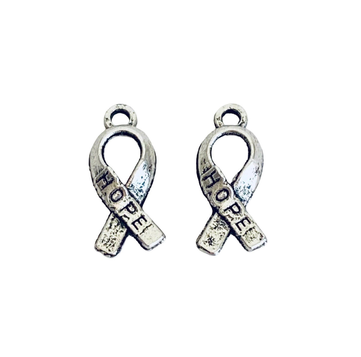 Base Metal Tiny Hope Ribbon Charm