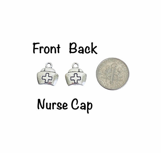 Base Metal Medical Occupation Charms (Nurse Cap • Nurses • Syringe • Stethoscope)