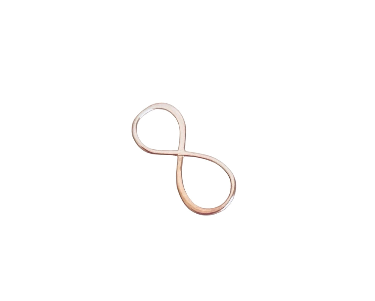 Infinity Connector Charm • Sterling Silver • Gold over Silver • Rose Gold over Silver • Sold Individually