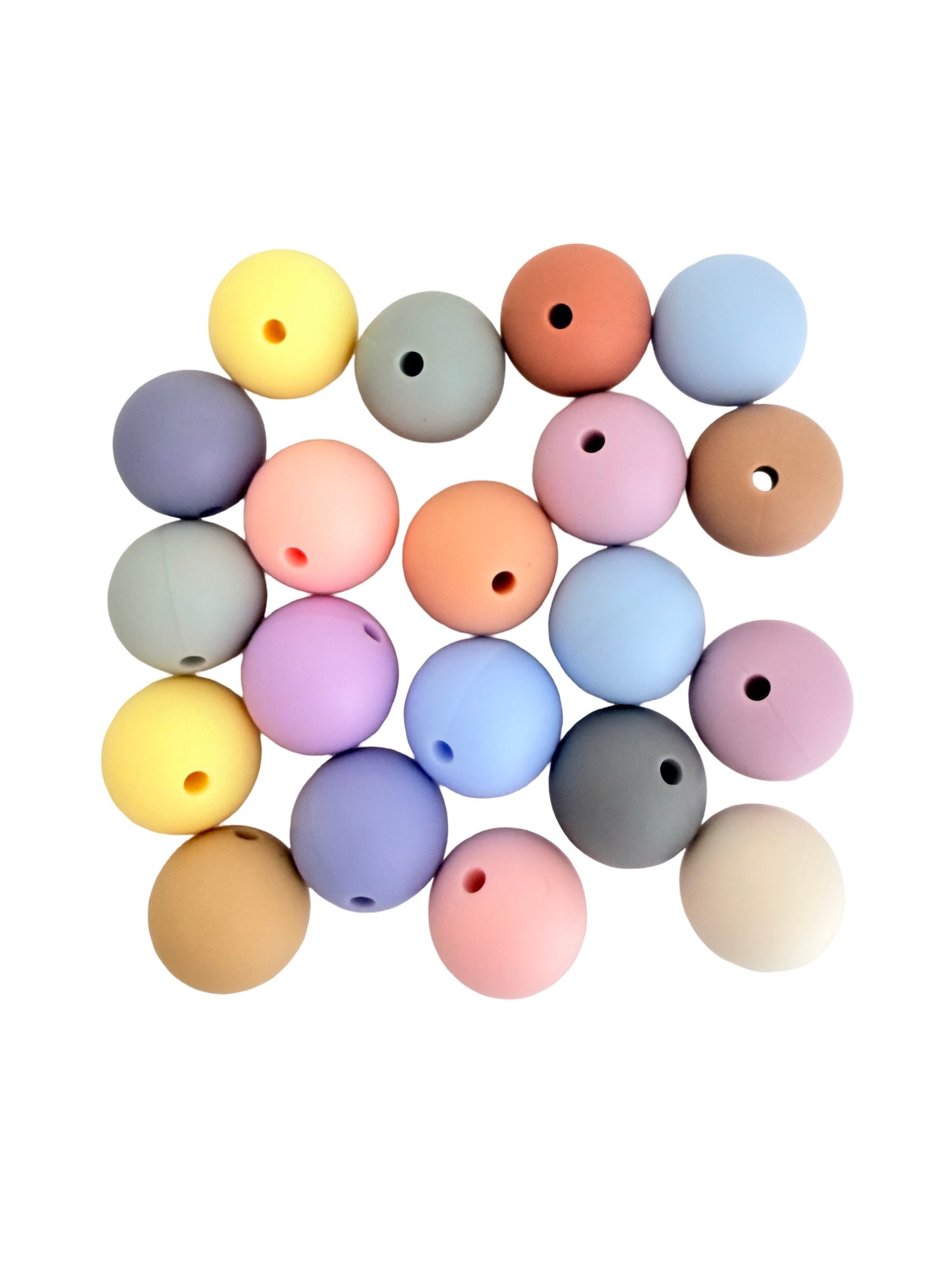 15mm Round Silicone Beads (Sold Individually)