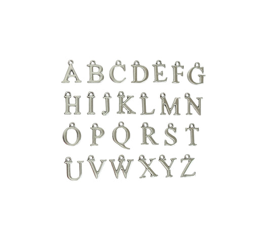 Base Metal Alphabet Letter Charm (A-Z)