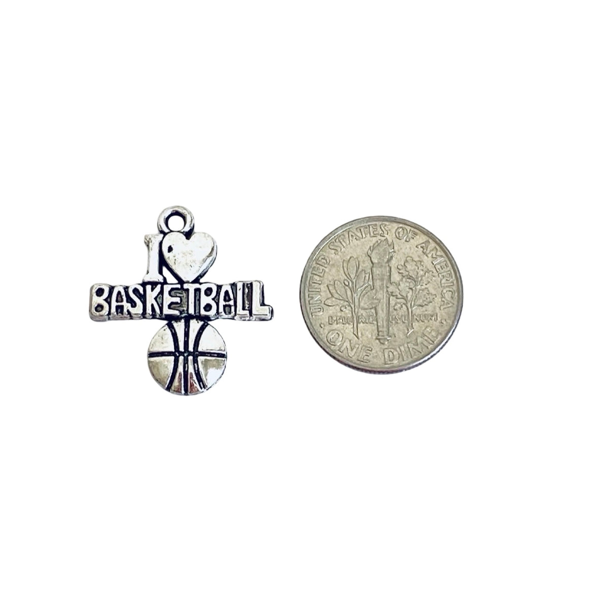 Base Metal Sports Charms (Volleyball • Football • Golf • Baseball • Basketball • Soccer)