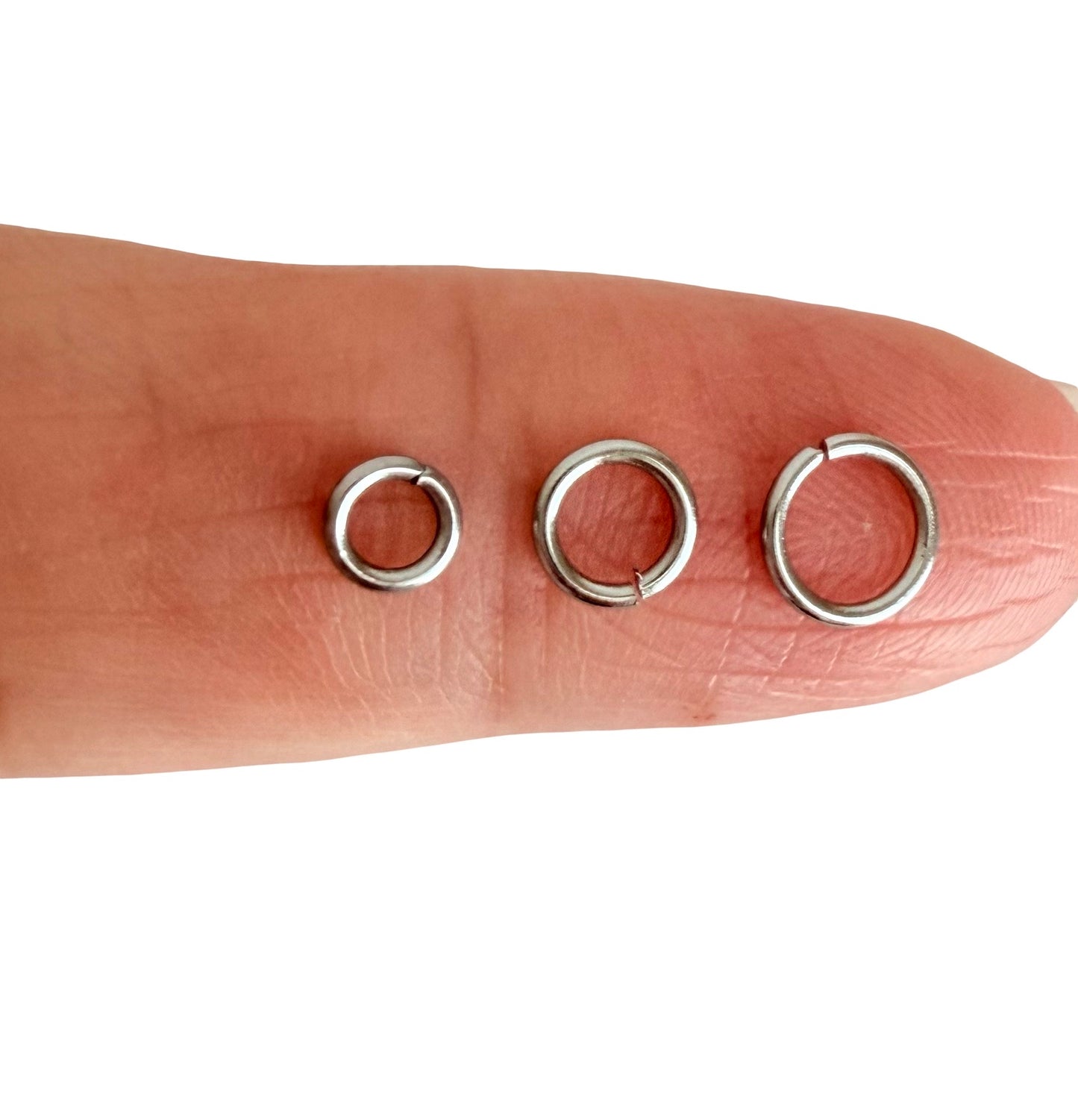 Stainless Steel Open Jump Rings 21 Gauge • 4mm, 5mm, 6mm Jewelry Making Supplies