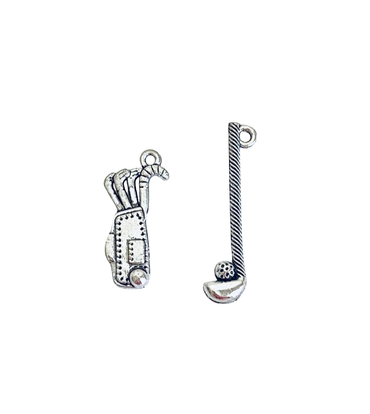 Base Metal Golf Charms (Golf Club • Gold Stick)